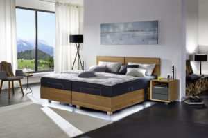Ein Doppelbett von Kirchner mit praktischer Hebefunkftion